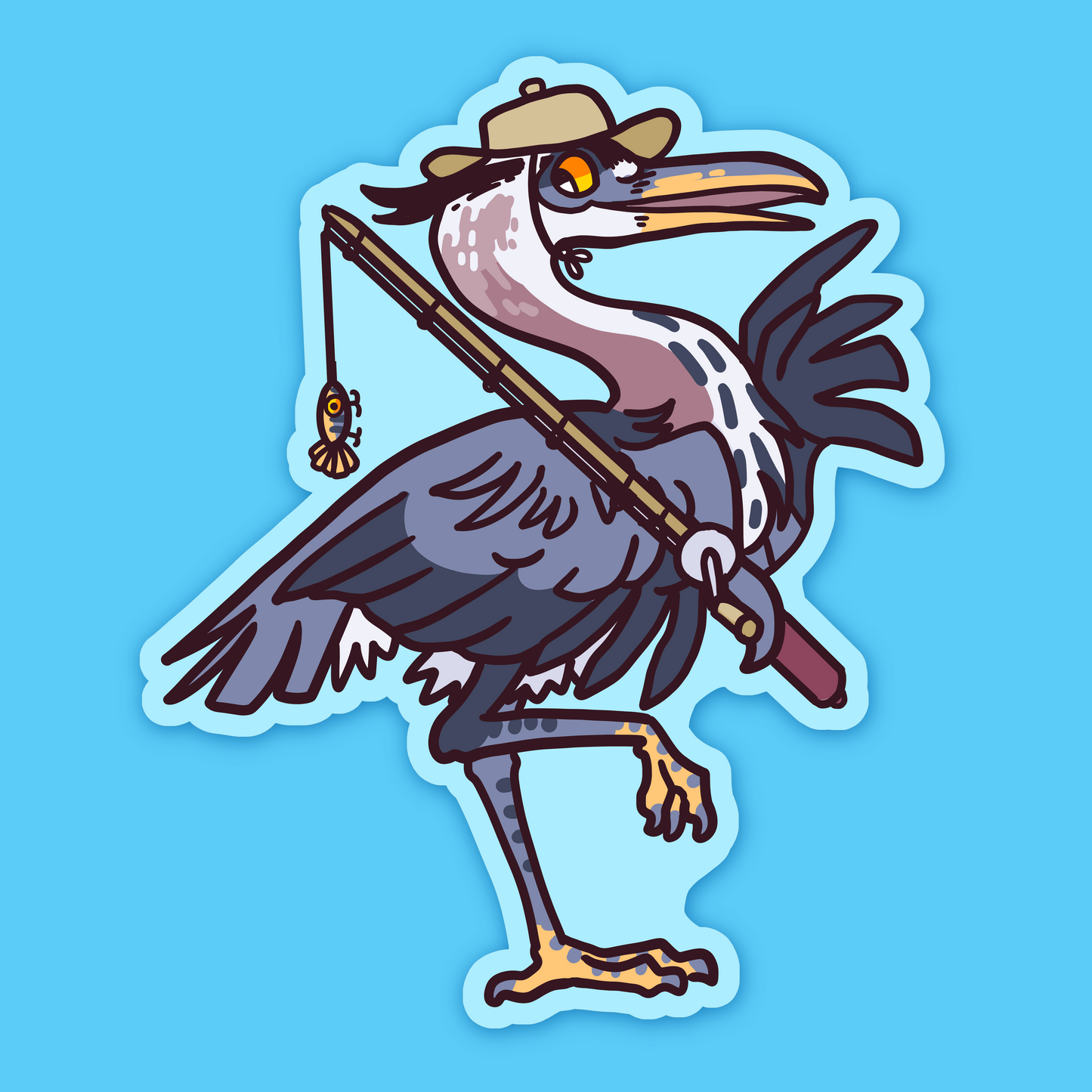 Fisher Heron | Sticker