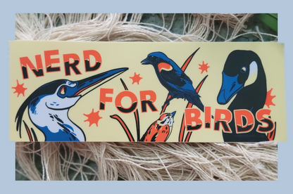 Nerd For Birds | Mini Bumper Sticker