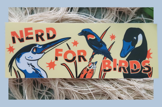 Nerd For Birds | Mini Bumper Sticker