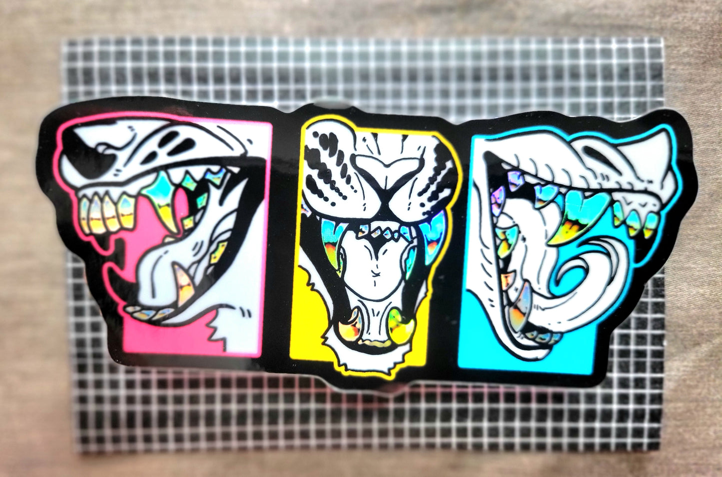 Chrome Teeth | Sticker
