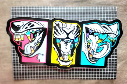 Chrome Teeth | Sticker
