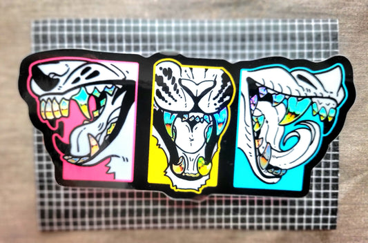 Chrome Teeth | Sticker