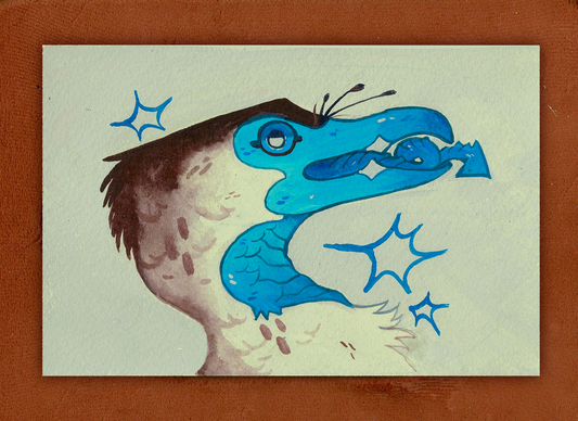 Booby Dragon - Framed Original