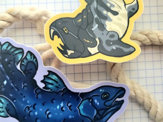 Dunkleosteus & Coelocanth | Stickers