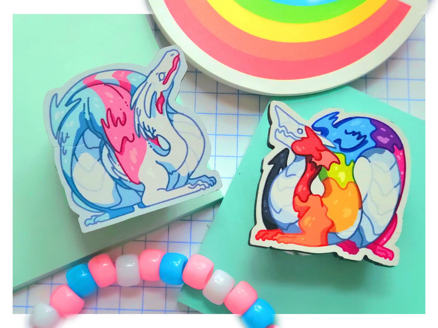 Pride Dragons | Wooden Pins