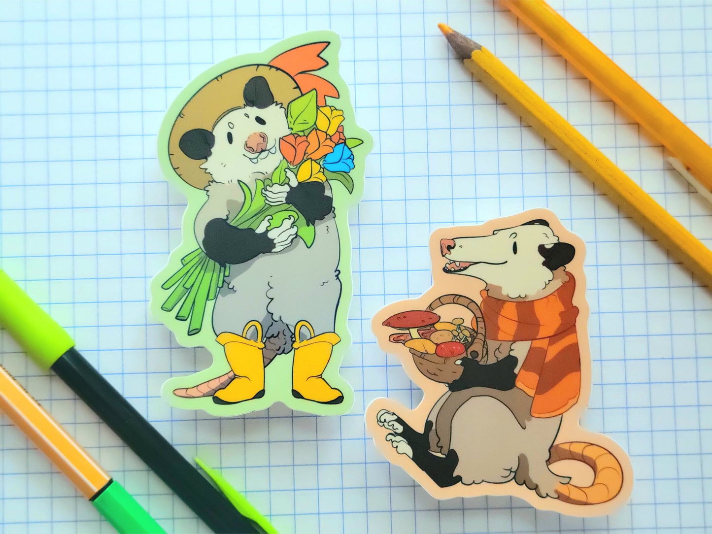 Seasonal Opossums (Old) | Sticker